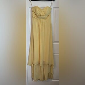 Yellow High Low Dress Sweetheart Flowy
